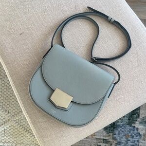 Rare Vintage CELINE Baby Blue Calfskin Trotteur Bag / CELINE Trotteur Bag